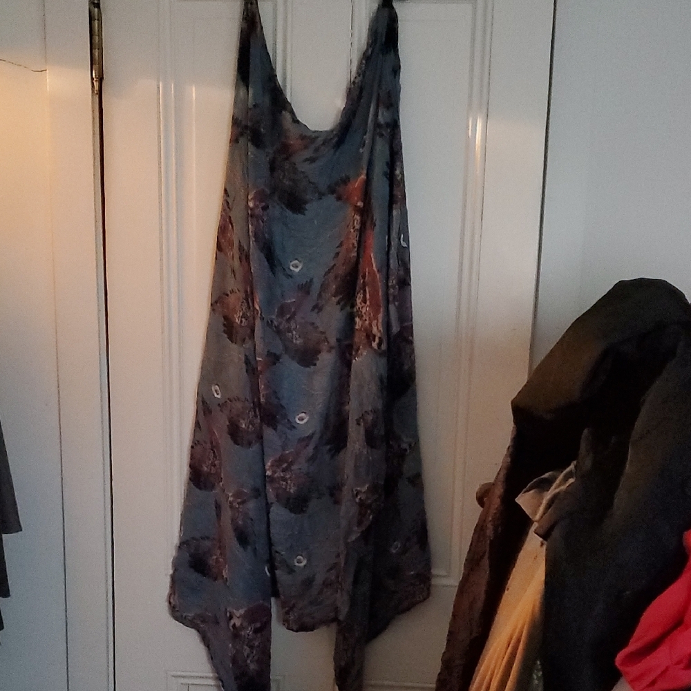 Elegant Oversized Bird Patterned Women's Scatf